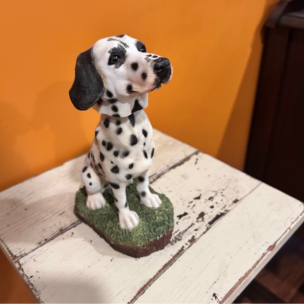 Vintage‎ Dalmatian bobble head, dog figurine statue.
